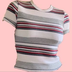 Fitted stripped t shirt